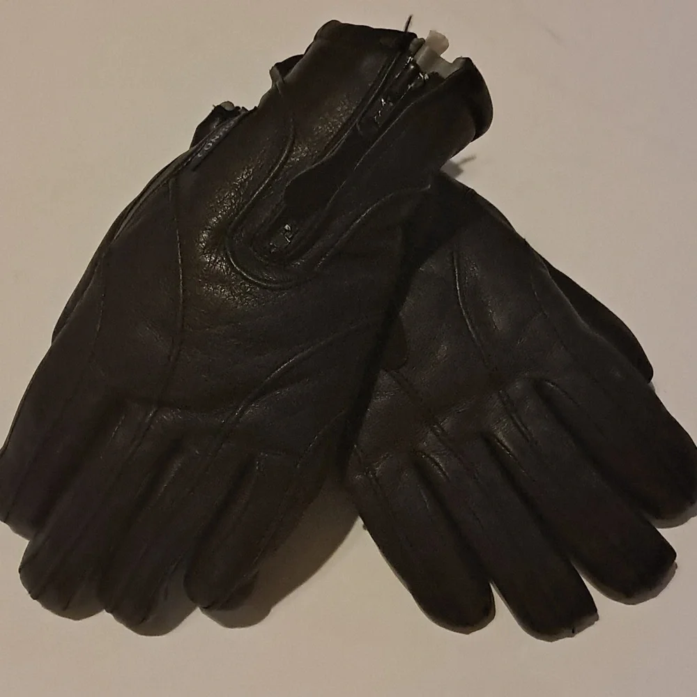Conroy Ladies Black Imported Leather Gloves Size M Moto Outdoor